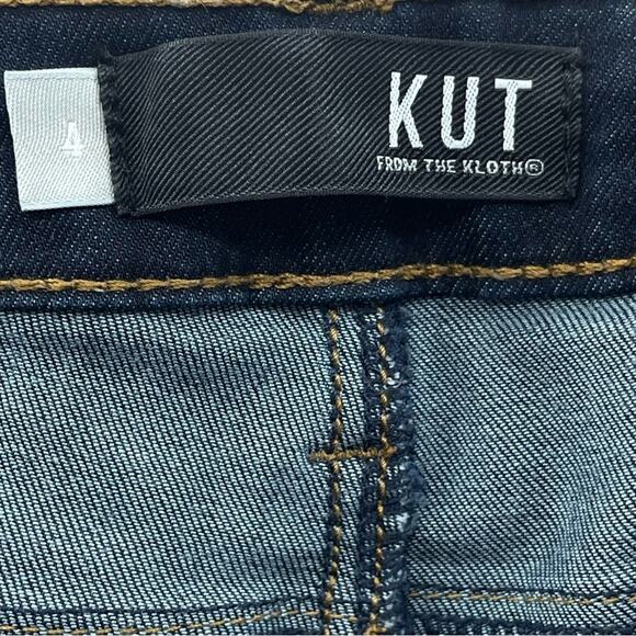 Kut From The Kloth Connie Ankle Skinny Jeans Raw Hem Size 4 Preppy Casual Boho - Picture 13 of 16